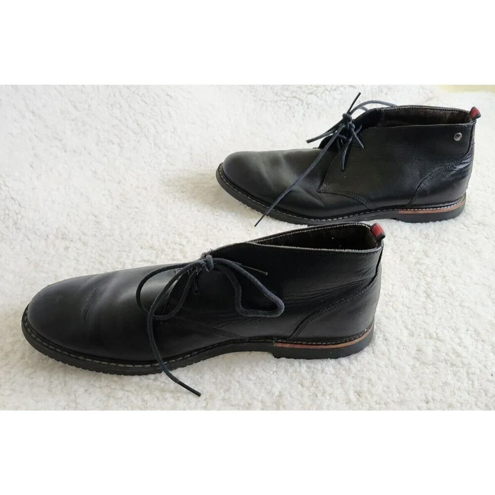 Pre-Owned Men's Timberland Black Leather Earthkeeper Shoes/Boots, Size 8.5